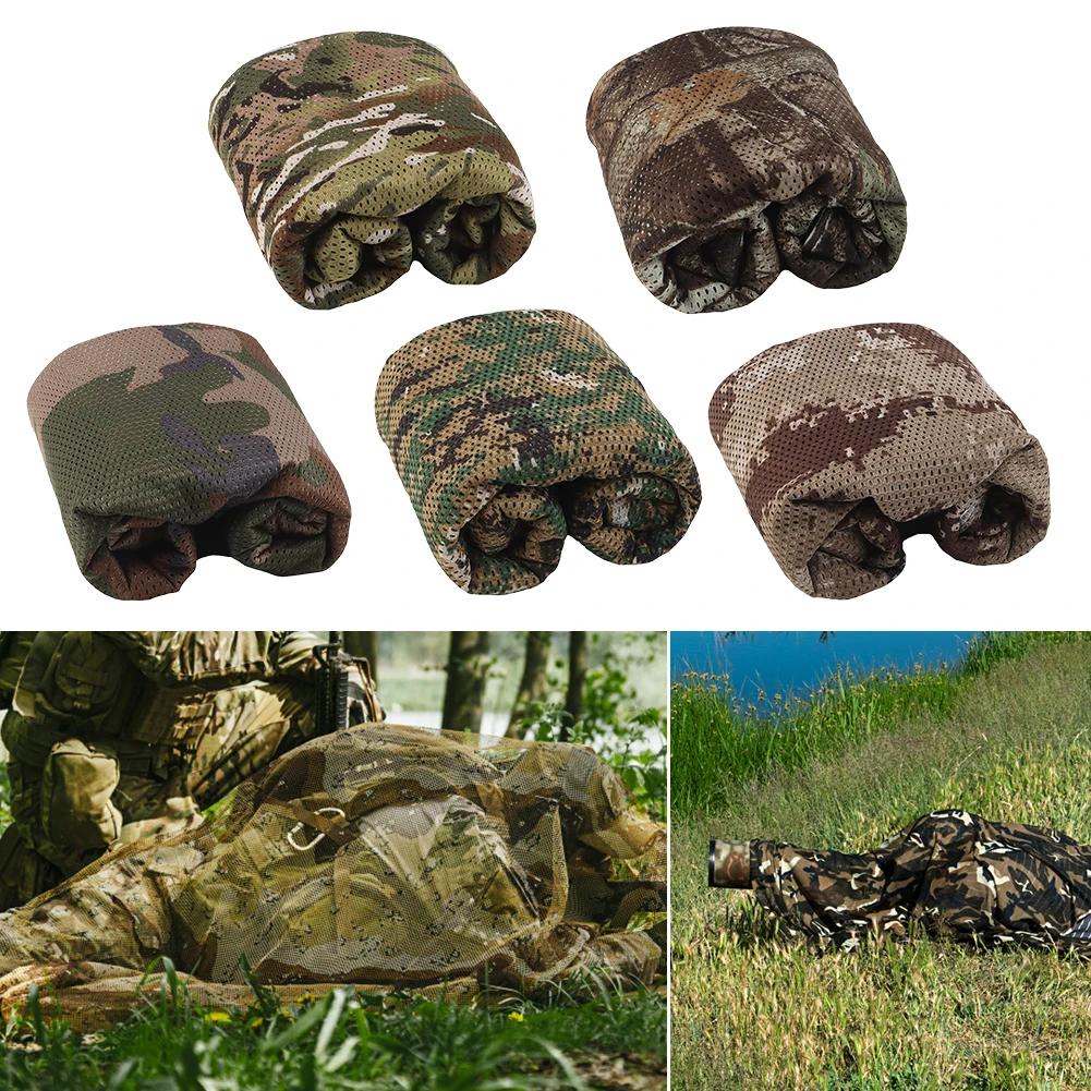 1.5m X 2m Army Sunshade Mesh Fabric Cloth Sun Shelter Cover Lightweight Waterproof for Hunting Camping Outdoor Decor